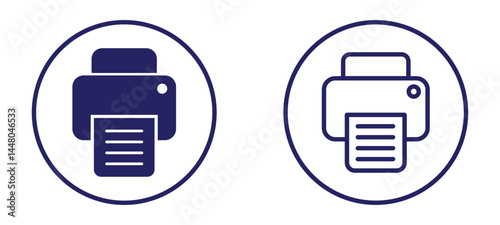 Print sign icon. printer icon set. printing symbol. home printer icon for mobile app, ui and website. document printer icon. vector illustration on transparent background