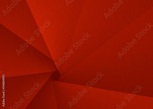 Abstract red futuristic background with lines. Geometric shape natural watercolor paper frame. Line stripes.