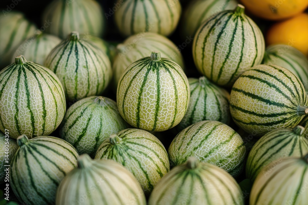 Close-up of many small melons Close-up of many small melons