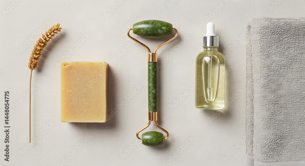 Natural skincare flat lay with minimalist elements
Natural skincare flat lay with minimalist elements