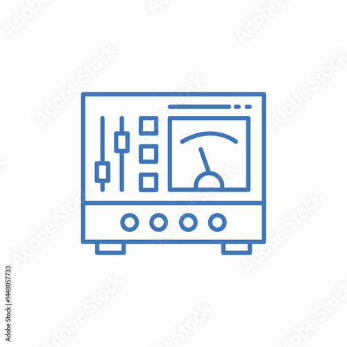 ammeter voltage indicator icon sign vector