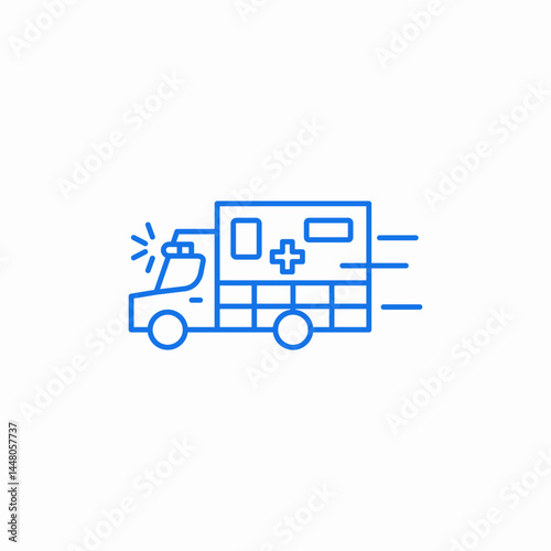 ambulance emergency response icon sign vector