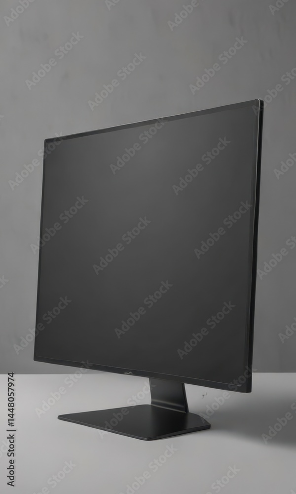 Fototapeta premium Realistic desktop vector mockup, empty screen for showcasing UI/UX, template, computer