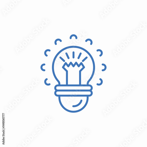 electric bulb icon sign vector