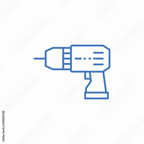electric drill icon sign vector