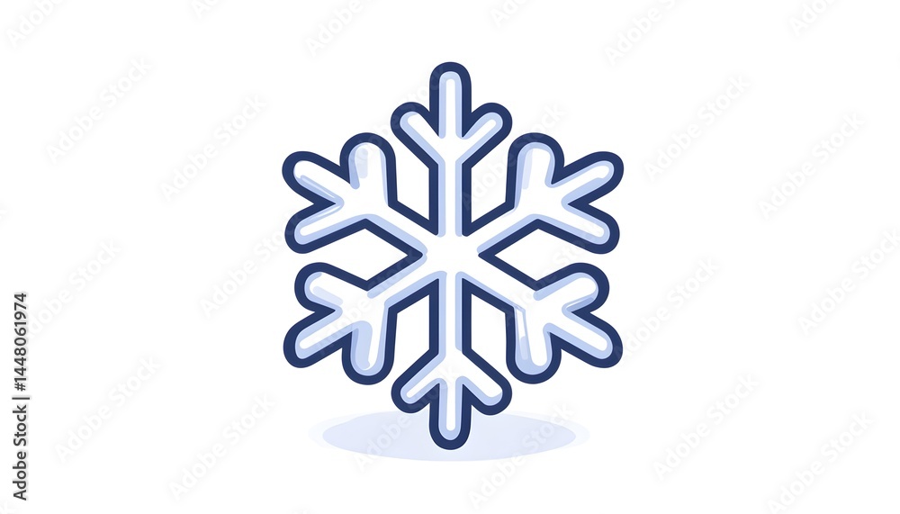 A stylized, six-pointed snowflake icon with a subtle drop shadow A stylized, six-pointed snowflake icon with a subtle drop shadow