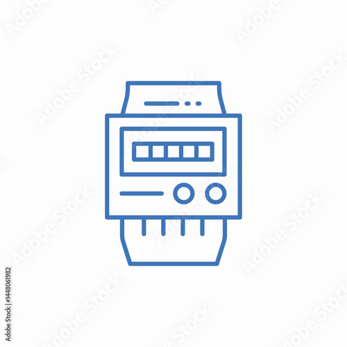 electric meter icon sign vector