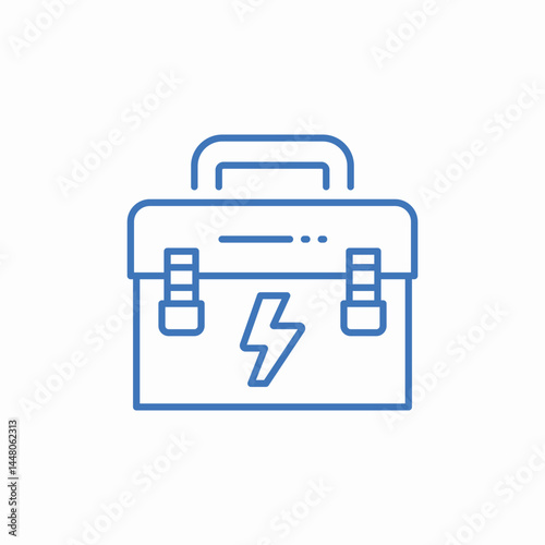 electricians toolbox icon sign vector