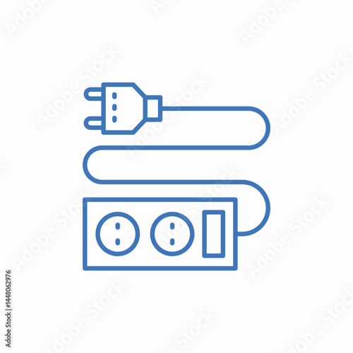 extension cord icon sign vector