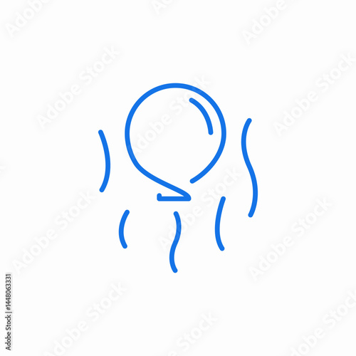 floating party balloon icon sign vector