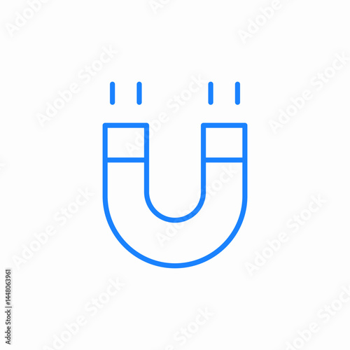 magnet iron icon sign vector