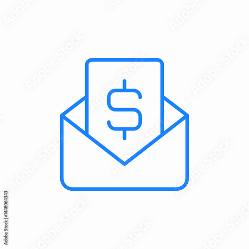 money envelope icon sign vector