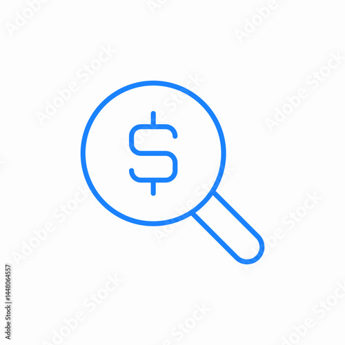 money search loupe icon sign vector