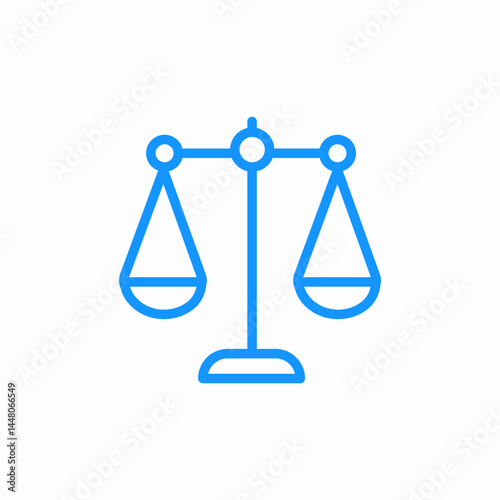 scale balance justice icon sign vector