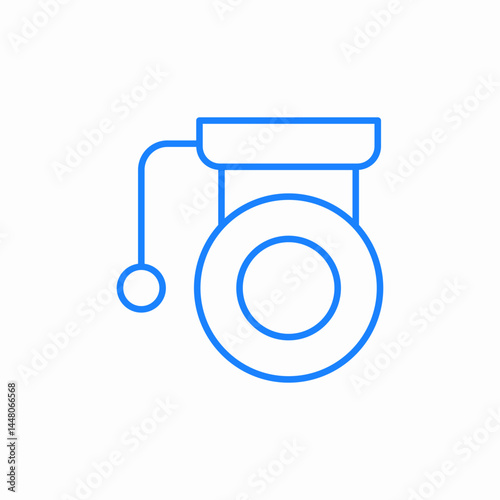 school alarm bell icon sign vector