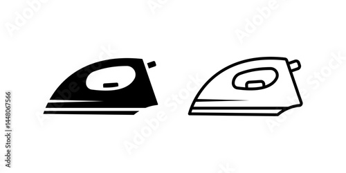 Iron icon set. Flat illustration of vector icon on white background