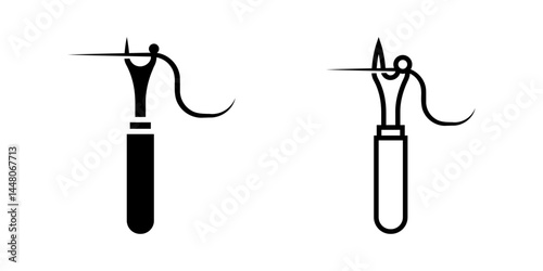 seam ripper icon set. Flat illustration of vector icon on white background