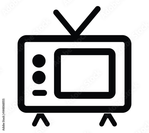 Tv icon set. television icon vector. tv icon flat vector icon. Tv icon vector for web and mobile app. television sign and symbol. Basic RGB