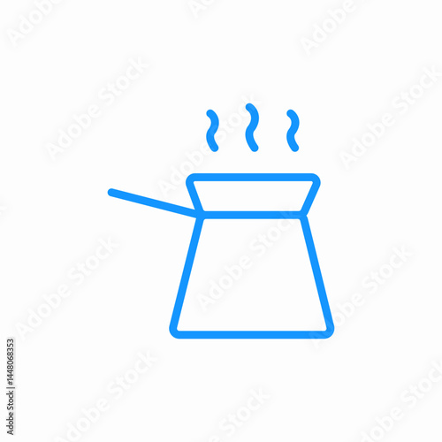 turkish coffee pot icon sign vector