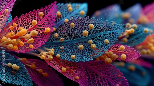 Wallpaper Mural Colorful translucent leaves closeup Torontodigital.ca