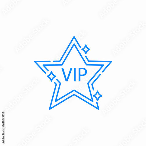 vip star badge icon sign vector