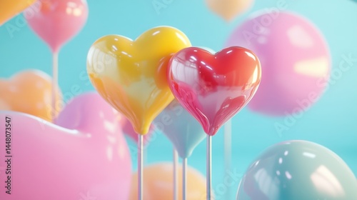 3D heart glossy