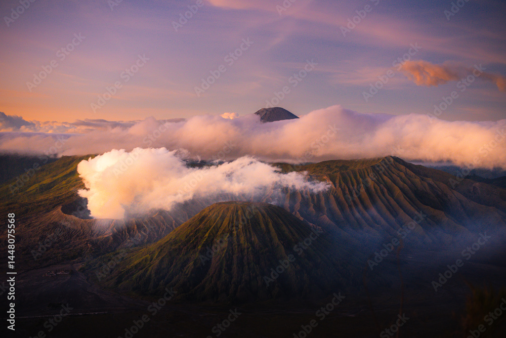 sunset in the mountains