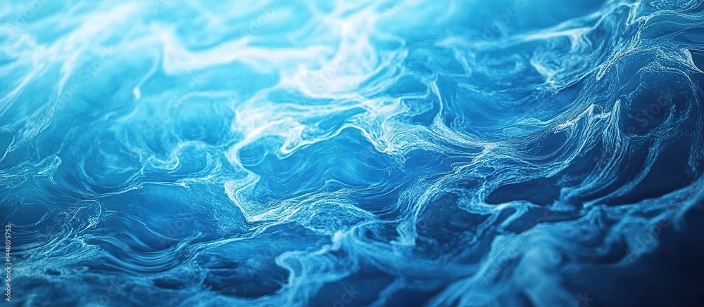 Close-up of rippling blue water with light-reflecting white streaks. Close-up of rippling blue water with light-reflecting white streaks.