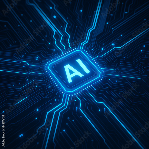 blue circuit board background