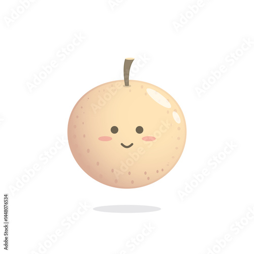 Cute Longan Characters Expressing Emotions in Fun Cartoon Style