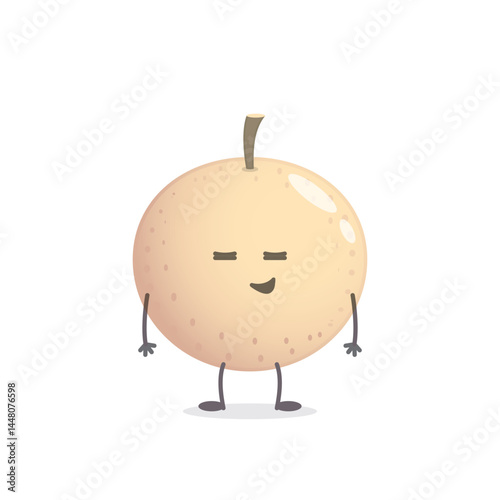 Cute Longan Characters Expressing Emotions in Fun Cartoon Style