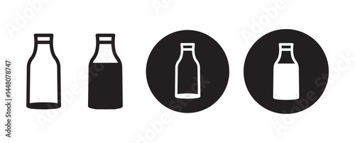 Bottle icon set. Bottle symbol set png and vector illustration on transparent background.
