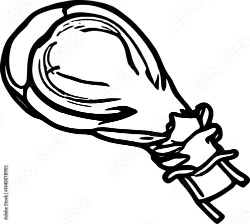 Stylized Sketch Of Laryngoscope For Medical Examination And Airway Management Illustration