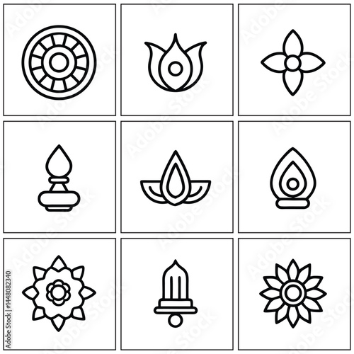 A vector set of water icons offers a collection of design elements featuring symbols like drops and silhouettes, ideal for web and eco illustrations