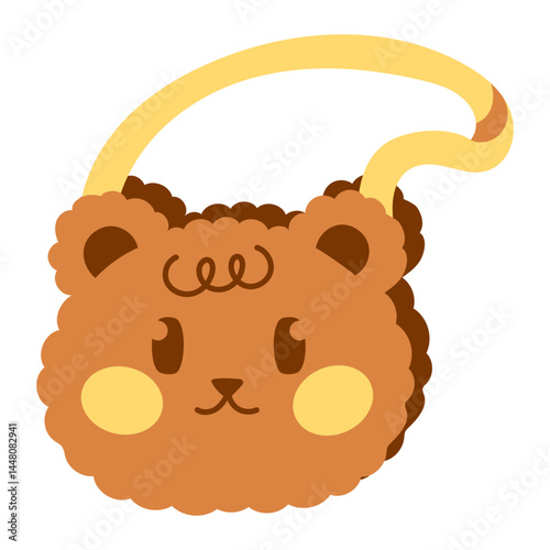 sling bag bear illustration