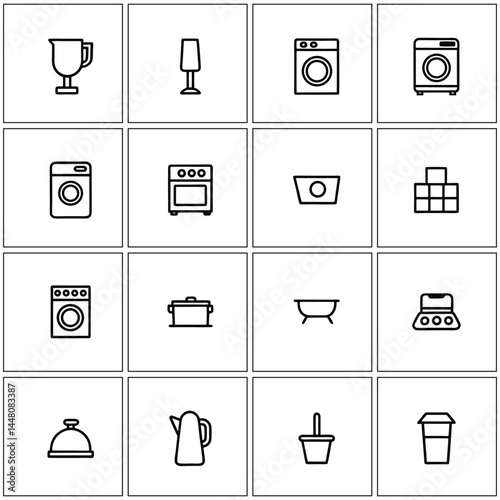 Hotel Icons Set Travel and Hospitality Vector Symbols Collection