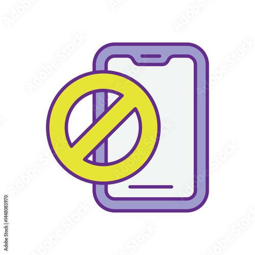 Digital Detox Challenge Icon vector stock illustration