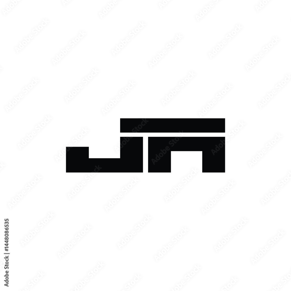 JA monogram logo design letter text name symbol monochrome logotype alphabet character simple logo
