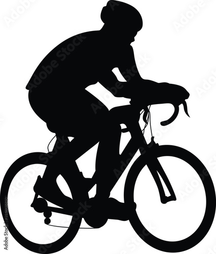 Silhouette Racing bycle Mood