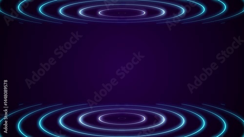 stage blue circle lighting wave Video Background  