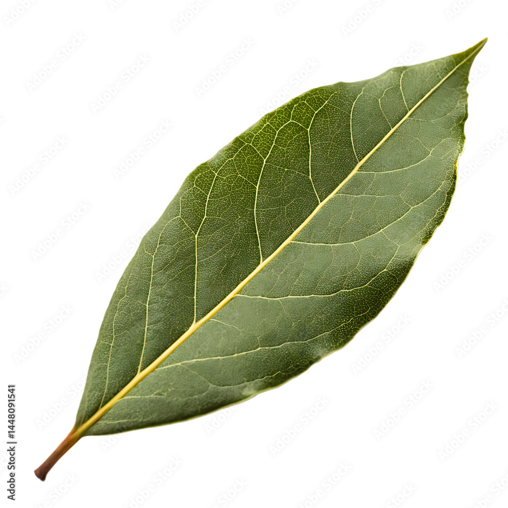 Fototapeta premium Bay leaf isolated on a transparent background