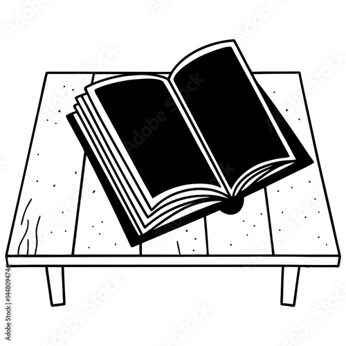 vector illustration of an open book