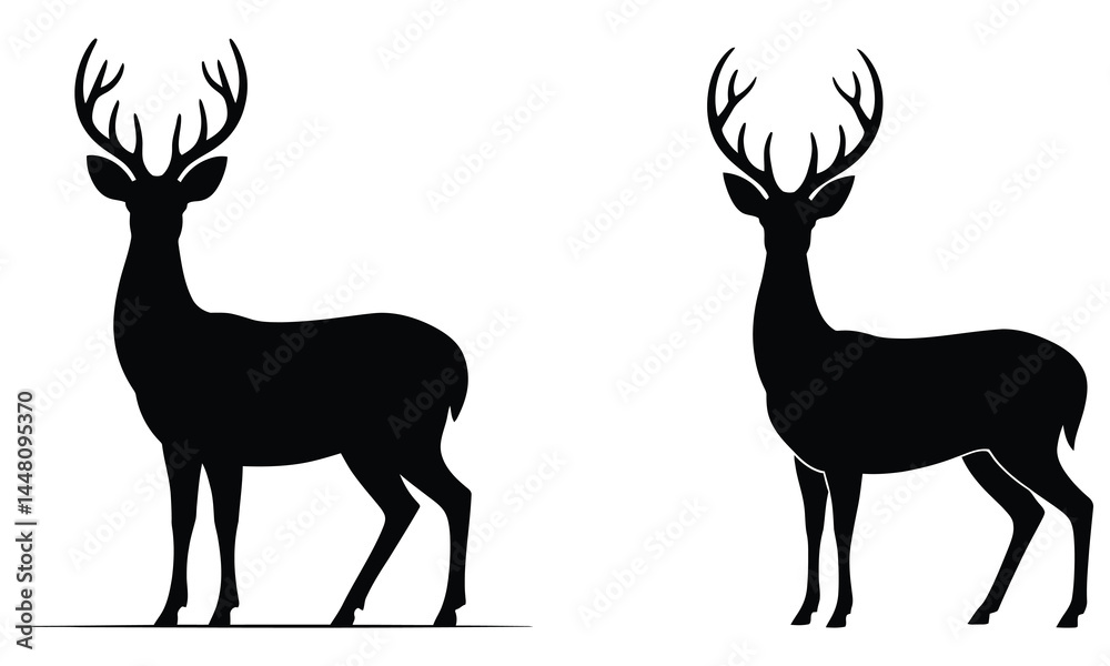 silhouette of a deer silhouette of a deer