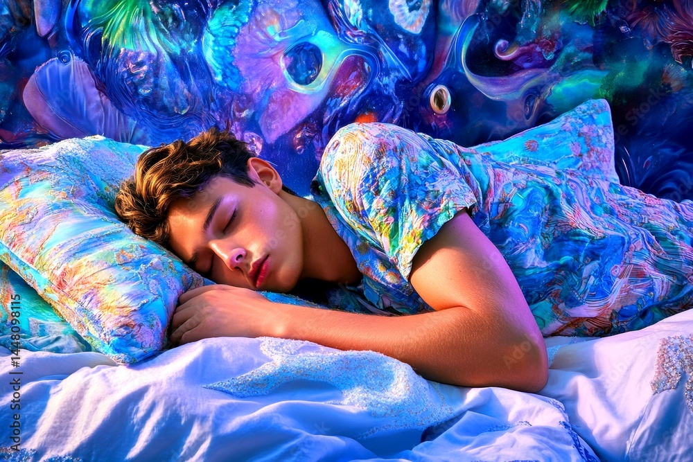 Shadowy fear. Being betrayed by a partner - nightmares, bad dreams: abstract image of mental state. Horrific dreamscape. Metaphorical being betrayed by a partner feelings of fear and despair.