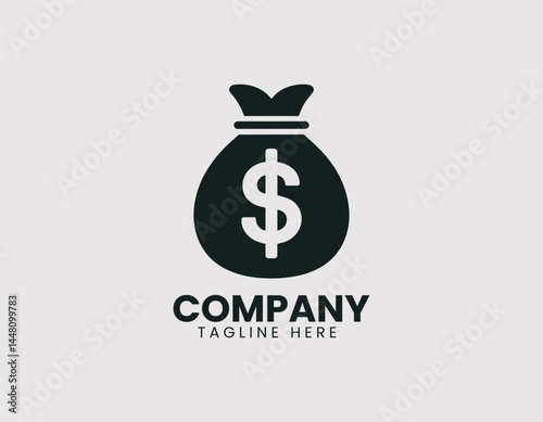 Money Bag with Dollar Sign Vector Logo