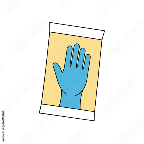 Hygienic Medical Gloves Vector Illustration