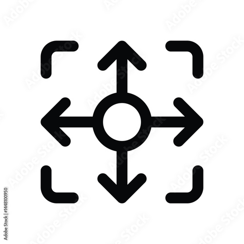 move selector line icon. Clean and minimalist vector icon for websites, mobile apps, presentations, and logos. Fully scalable and customizable for any project.