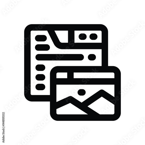 digital painting line icon. Clean and minimalist vector icon for websites, mobile apps, presentations, and logos. Fully scalable and customizable for any project. photo