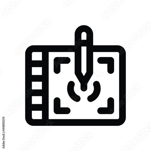 tablet line icon. Clean and minimalist vector icon for websites, mobile apps, presentations, and logos. Fully scalable and customizable for any project.