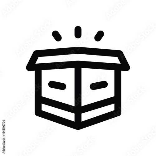 box line icon. Clean and minimalist vector icon for websites, mobile apps, presentations, and logos. Fully scalable and customizable for any project.